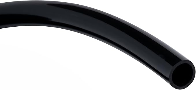 Black Vinyl Tubing 3/8” ID × 1/2” OD - 50 Feet PVC Flexible Plastic Tube Hybrid Hose, Transfer Water Air Oil for Pond Fountain Garden, Non-toxic and BPA free