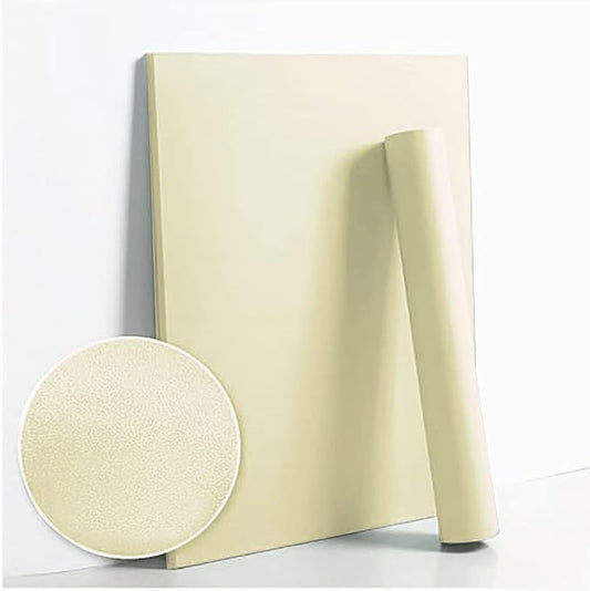 Dimoon 236''x17.7'' Beige Peel and Stick Wallpaper Contact Paper Modern Self Adhesive Wall Paper Removable Renter Friendly Textured Solid Color Shelf Cabinet Vinyl Roll (236''x17.7'',Beige)