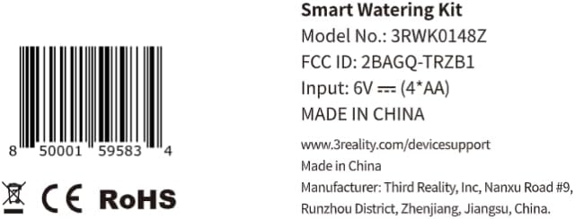 THIRDREALITY Zigbee Smart Watering Kit for Potted Plants, Indoor Plant Watering System, Hub Required, Compatible with Echo Devices with Zigbee Hub Built-in, Home Assistant, SmartThings, Hubitat, Homey