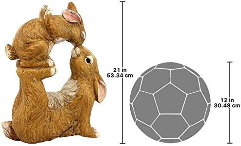Design Toscano Balancing Bunny Love Garden Rabbit Statue