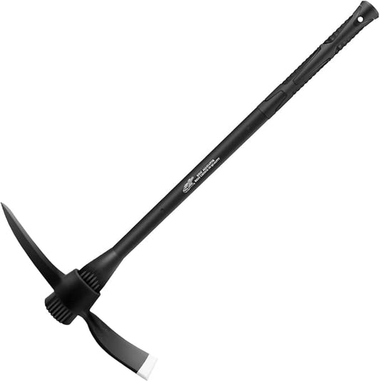 glorousamc Forged Adze Pick, Weeding Mattock Hoe Pick Mattock with Fiberglass Handle, Garden Pick, Great for Loosening Soil, Archaeological Projects (5LB-with 36" Fiberglass Handle)