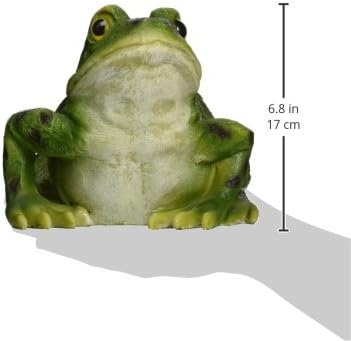Design Toscano QM20510 Ribbit The Frog Garden Toad Statue, 9", Full Color