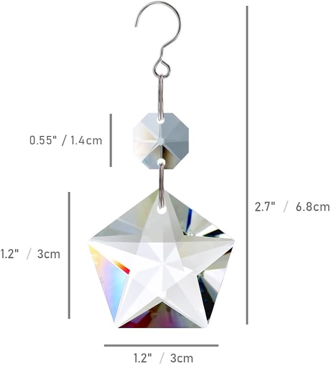 12pcs Crystal Suncatchers, Hanging Crystals Chandelier Prisms for Windows, Rainbow Maker Home Decoration