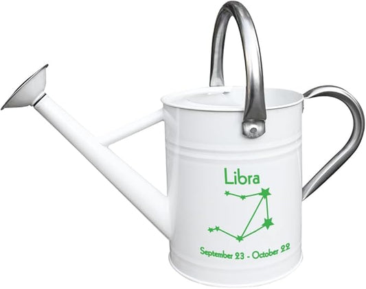 Metal Watering Can for Outdoor and Indoor Plants, Watering Can Decor, 1 Gallon (Libra)