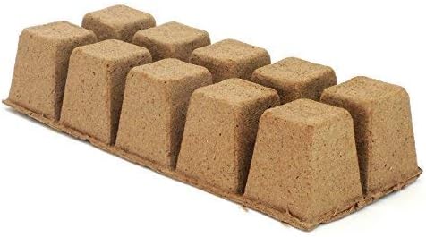 Daniel's Plants 2" Naked Pots | Natural Plantable Seed Starter Trays | OMRI-Listed Biodegradable Tray For Seedlings | Enhanced Drainage & Aeration | Earth Friendly - Peat Free | 100 Pack 2 Inch Square