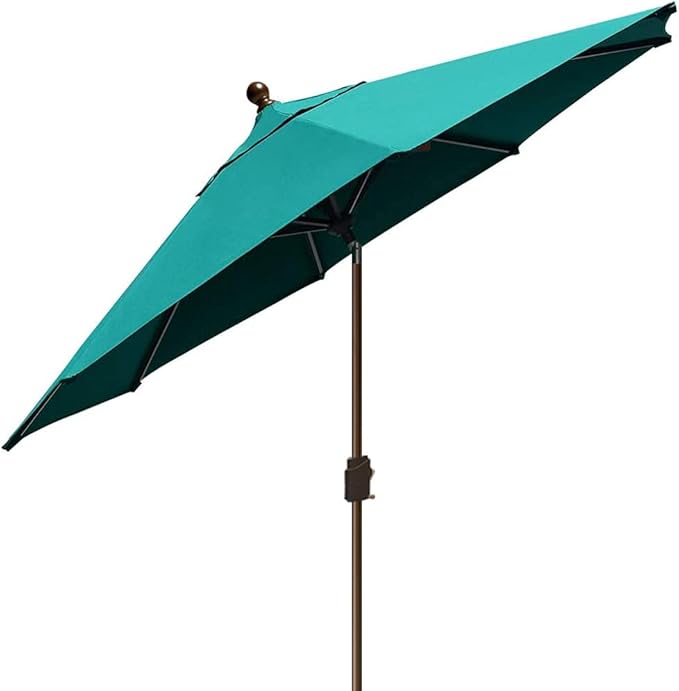 EliteShade USA 10-Year-Non-Fading 10Ft Market Umbrella Patio Umbrella Outdoor Table Umbrella with Ventilation, Teal