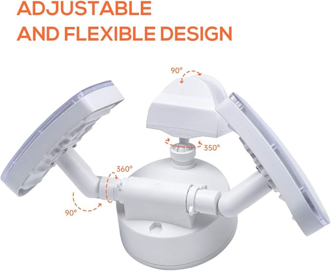 JJC 3700LM 32W LED Security Lights Motion Sensor Flood Light, LED Motion Sensor Outdoor Lights Fixture, Waterproof IP65,5700K Super Bright Motion Detector Lights for Garage, Porch (Not Solar Powered)