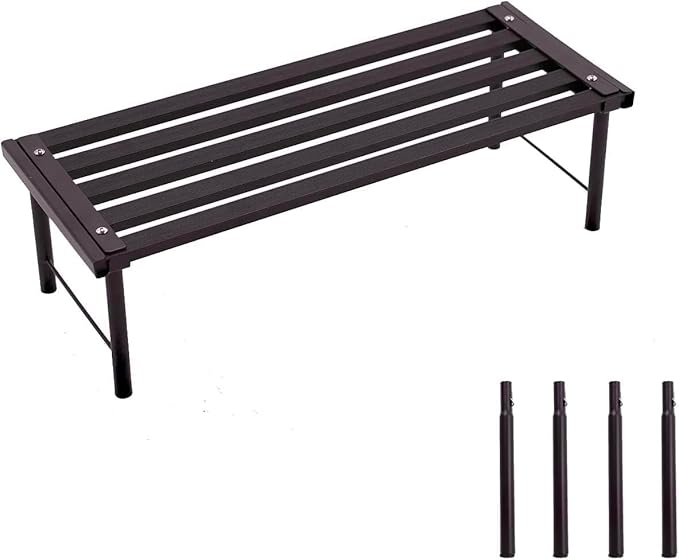 Metal Plant Stand, Rust-proof Aluminum Flower Pot Stand, Plants Display Stands Decoration Racks for Living Room Balconies and Gardens (60 Ebony)