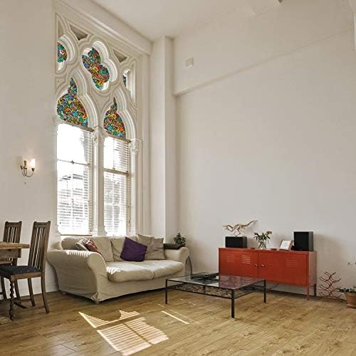 d-c-fix 346-0431-4PK Self-Adhesive Privacy Glass Window Film, Venetian Garden, 17" x 78" Roll, 4-Pack