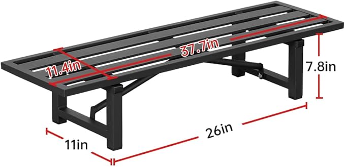 Plant Stand - Indoor/Outdoor Extra-Sturdy Aluminum Plant Stand with 300 LBS Capacity, L37.8 x W11.4 x H7.9 inch – Ideal for Patios, Gardens, Living Room Decoration