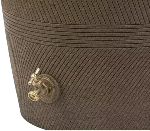Impressions Havana Rain Barrel and Planter Top, 50 Gallon Capacity, Khaki Granite (2 Pack)