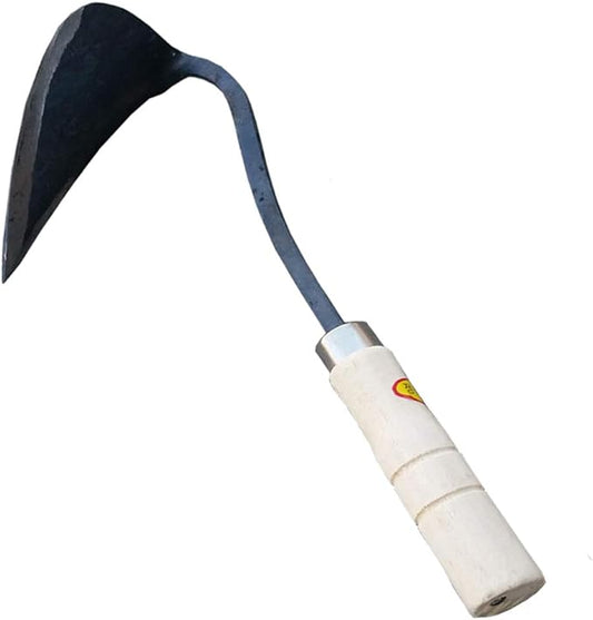 HANSHIN Premium Forged Gardening Hand Plow Hoe, Korean Daejanggan Style Ho-Mi(Weeding Sickle) for EZ Digger Tools, 1 Pack