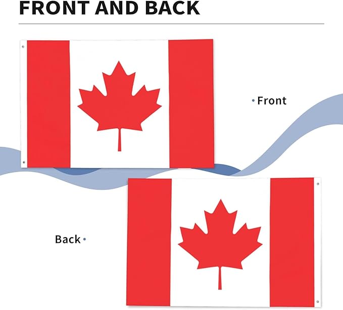Canada Canadian Flag Garden Yard House 2x3 ft Flags Double Sided Print Banner Indoor Outdoor Party Home Decorations for Boat Dorm House Balcony