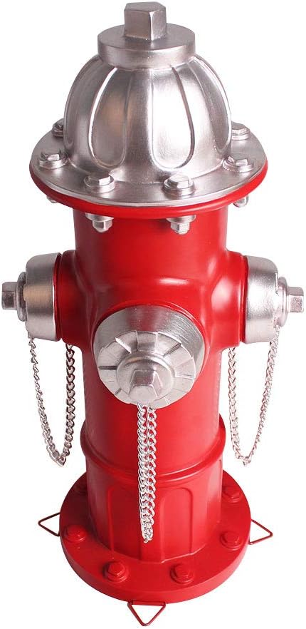 Fake Fire Hydrant for Dogs to Peed on, Dog Fire Hydrant Pee Post, 14.5" Backyard Decor Outdoor Statues Firefighter Gifts for Men (14.5")
