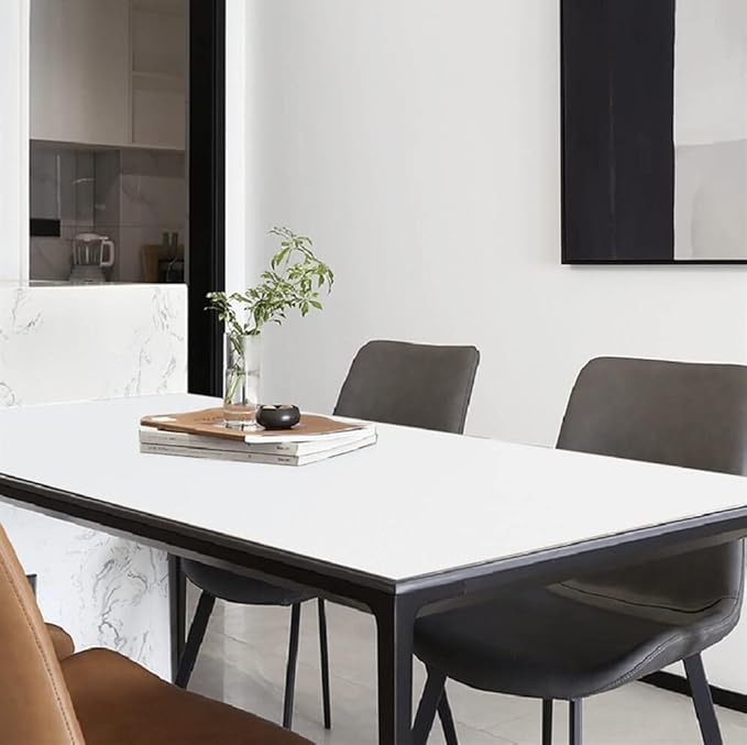 Dimoon 118''x23.6'' White Skin Peel and Stick Wallpaper Contact Paper Modern Self Adhesive Wall Paper Removable Renter Friendly Textured Solid Color Cabinet Vinyl Roll (118''x23.6'',White Skin)