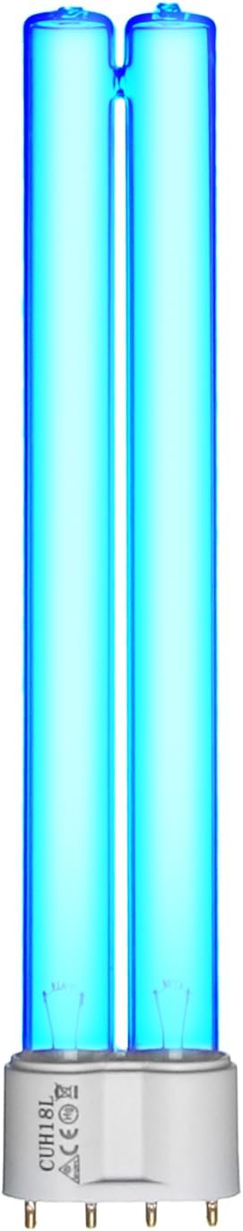 2 Pack 18 Watts UV Light Bulb Replacement UV Light for Pond Clarifier for Outdoor Ponds 4-Pin Base