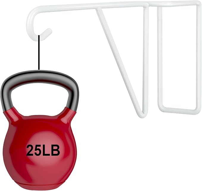 Zacool Vinyl Fence Hooks-4 Pack 5 x 10 Inches Heavy Duty White Patio Hooks Coated Steel Fence Hangers for Hanging Plants Bird Feeders,Lights,Basket,Pool Tools