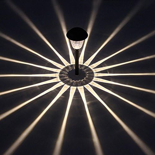 Solar Outdoor Pathway Lights Matt Black Stainless Steel Painted LED Lights for Garden Landscape Path Yard Driveway (black-8pack)