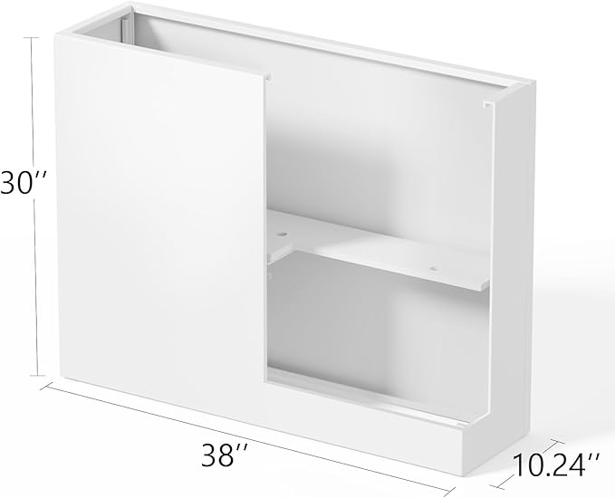 Stoog 38" Large Planters for Outdoor Plants, All-Weather Rectangular Metal Planter Box with Removable Insert Shelf, and Modern Design – Ideal for Plants, Flowers, Vegetables, Garden, White