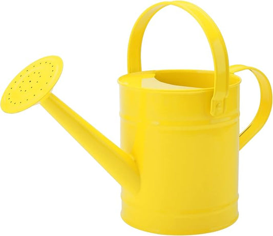 Finderomend Metal Watering Can 1.5L/51oz, Iron Art for Outdoor Plants, Yellow