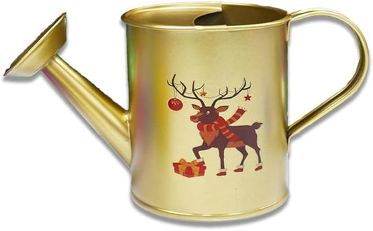 Metal Small Watering Can for Outdoor and Indoor Plants, Watering Can Decor, 500ML (Small Gold)