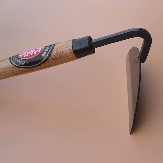 Kana Hoe 217 Japanese Garden Tool - Hand Hoe/Sickle is Perfect for Weeding and Cultivating. The Blade Edge is Very Sharp. (Beige-007)