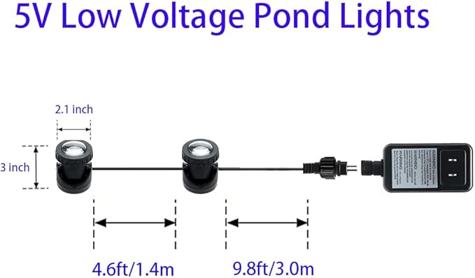 Colored Pond Lights with Timer, RGB Fountain Lights IP68 Waterproof Pond Light, Dimmable Outdoor Landscape Lights for Fish Tank Pond Fountain Garden, 6 Lights