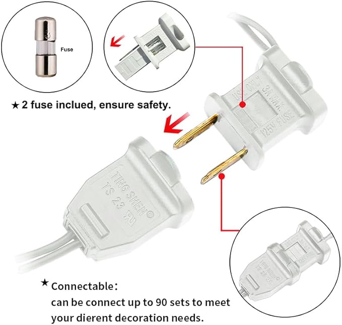 Pink LED Christmas Lights - 35 Count Pink Christmas String Lights for Small Tree, Crafts, Bedroom, Wedding, Indoor and Outdoor Valentines Day Decorations, 11 Feet White Wire, UL Certified, Connectable