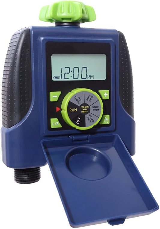 2 Outlet Garden Automatic Water Timer Digital Electronic Solenoid Valve Sprinkler Timer Waterproof Controller System Blue