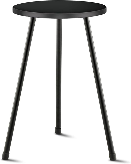 Tall Plant Stand, Mid Century Wood Indoor Plant Stand Black Plant Table for Flower Pots, Metal Plant Holder, Modern Home Decor Small Round Side End Table (11.8"x20")