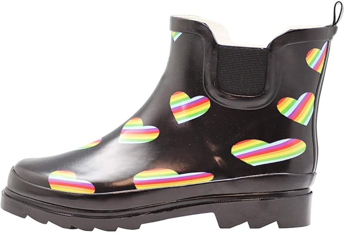 NORTY - Womens Ankle Rain Boots - Ladies Waterproof Winter Spring Garden Boot runs ½ size large