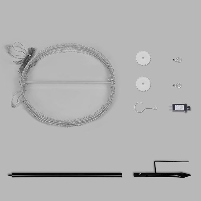 Christmas Ball Light Sphere, 12IN 96LED Hanging Tree & Pathway Lights [Foldable Metal Frame, UL Listed] - White, RGB