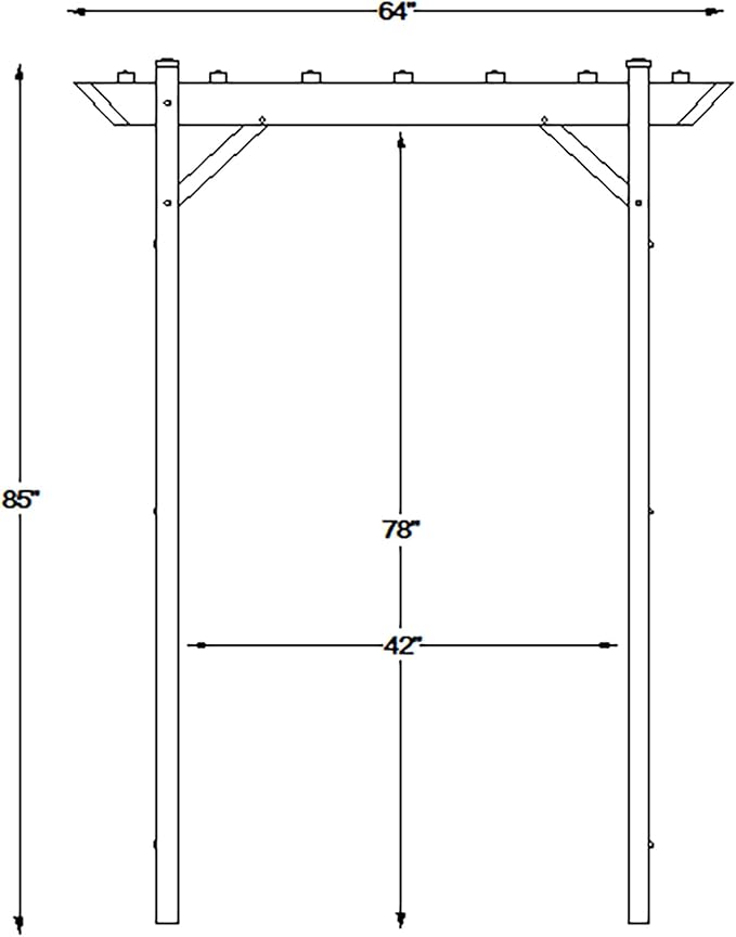 Dura-Trel PVC Garden Arbor, Arch Support for Climbing Plants, Providence, White, 64" x 85"