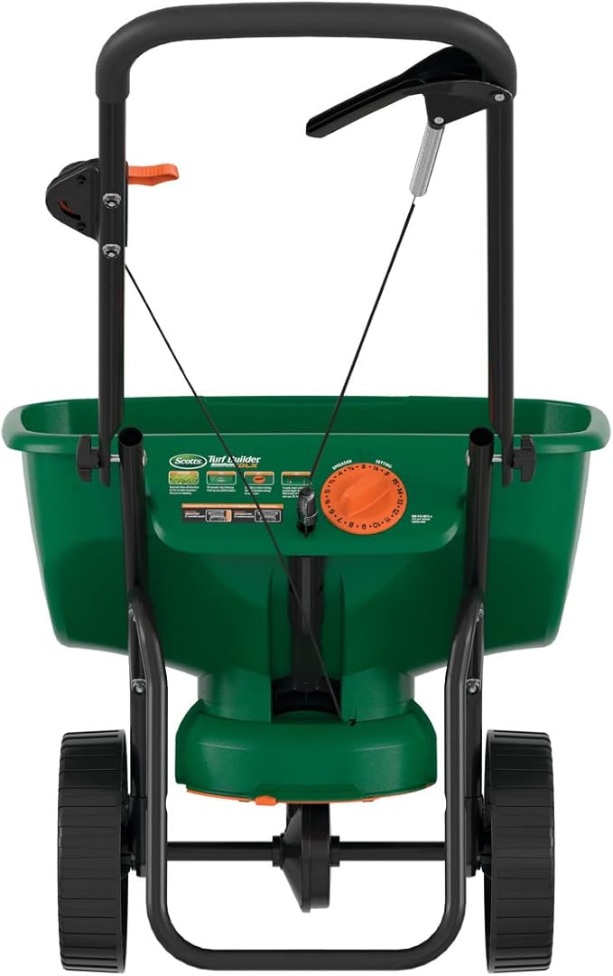 Scotts Turf Builder EdgeGuard DLX Broadcast Spreader for Seed, Fertilizer, Salt, Ice Melt, Holds up to 15,000 sq.ft. Product
