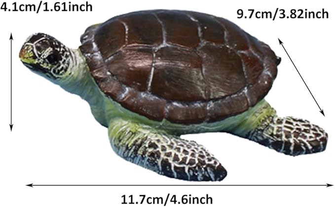 Small Turtle Figurine Sea Turtle Figurine Little Resin Turtle for Garden Decor Sea Turtle Figure Outdoor Outside Pond Ornaments Decorations Mini Statue Valentine's Day Gifts Brown
