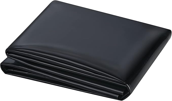 Small Pond Liner, 4 x 7 Feet 20 Mil Pond Liners for Outdoor Ponds, Black LDPE Pond Liner for Waterfall, Fish Ponds, Garden Fountain