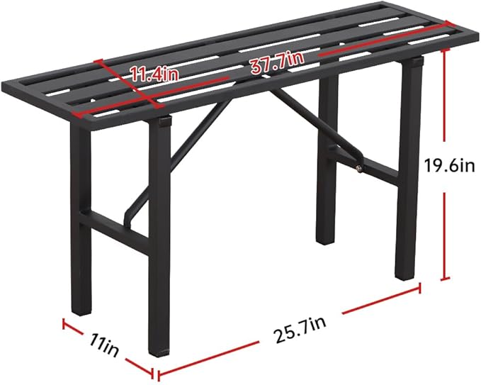 Plant Stand - Indoor/Outdoor Extra-Sturdy Aluminum Plant Stand with 300 LBS Capacity, L37.8 x W11.4 x H19.7 inch – Ideal for Patios, Gardens, Living Room Decoration