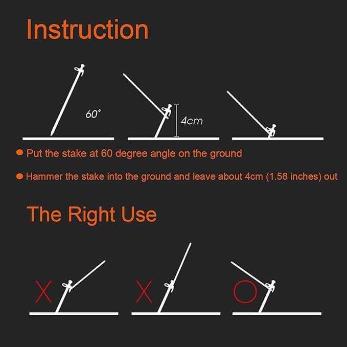 10-Pack Plastic Tent Stakes – 7-Inch Heavy Duty Canopy Anchoring Pegs for Camping, Gardening, Landscaping, Backpacking – Lightweight, Rust-Proof, Reusable Camping Stake