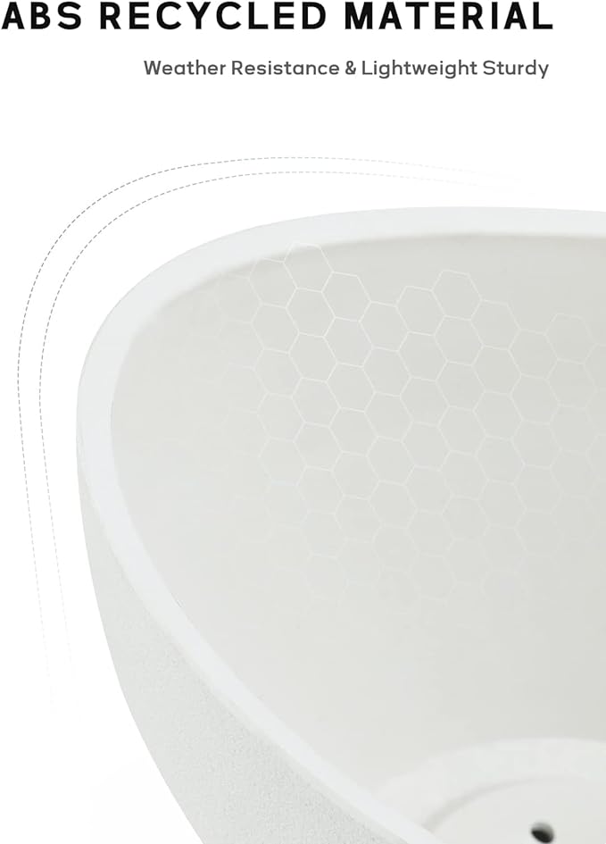 LaDoVita Plant Pots with Drainage Holes, 12 Inch Large Planters for Indoor Plants, Plastic Flower Pots Outdoor, 2 Pack, White