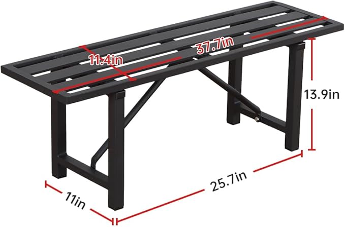 Plant Stand - Indoor/Outdoor Extra-Sturdy Aluminum Plant Stand with 300 LBS Capacity (L37.8 x W11.4 x H13.8 inch)