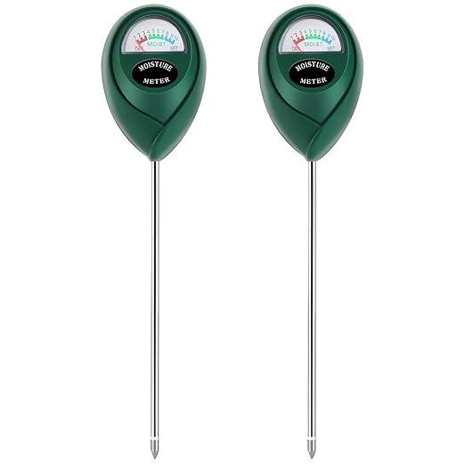 Plant Moisture Meter, Plant Water Meter, Soil Moisture Meter for House Plants for Garden, Lawn, Farm, Indoor & Outdoor Use, No Batteries Required (2 Packs Green)