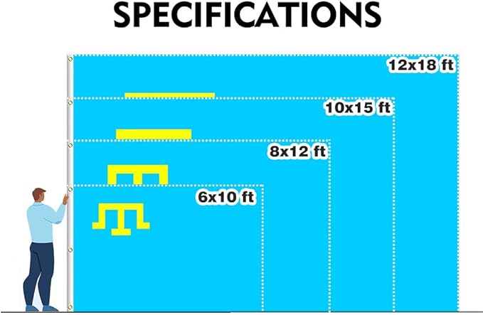 Crimea Tatar Extra Large Flag 6x10FT Giant Crimean Tatars Polyester Banner With 3 Grommets Fade Resistant Vivid Color For Patriotic Festival Events Party Decoration(Crimean Tatars, 6x10FT)