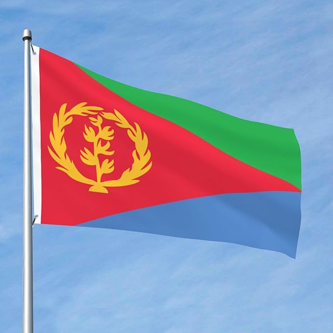 Eritrea Eritrean Flag Garden Yard House 2x3 ft Flags Double Sided Print Banner Indoor Outdoor Party Home Decorations for Boat Dorm House Balcony
