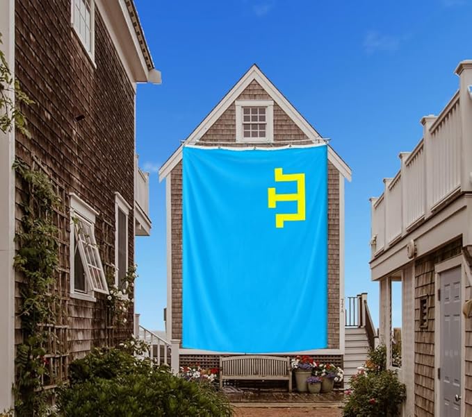 Crimea Tatar Extra Large Flag 10x15FT Giant Crimean Tatars Polyester Banner With 5 Grommets Fade Resistant Vivid Color For Patriotic Festival Events Party Decoration(Crimean Tatars, 10x15FT)