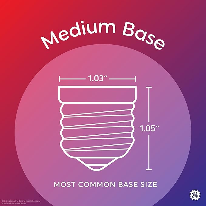 GE LED+ Motion Sensor LED Light Bulbs, 12W, Outdoor Security Lights, A21, Warm White (2 Pack)