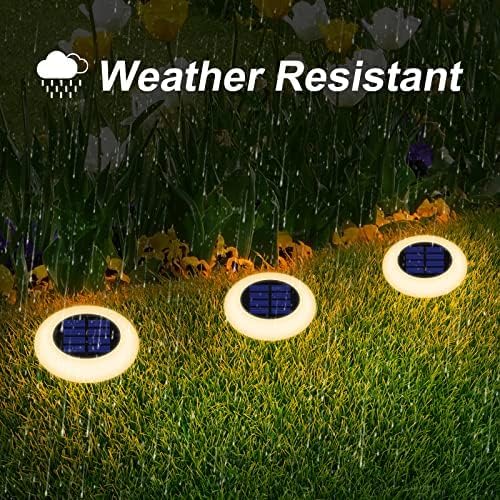 Intelamp Colorful Solar Lights for Outside Garden and Backyard Decor - Color Changing Pathway Lights for Yard, 2 Pack
