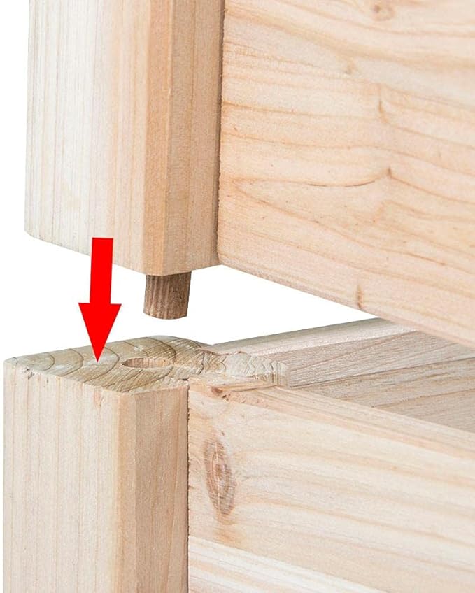 Yaheetech 3 Tier 47 x 47 x 22in Raised Garden Bed Horticulture Outdoor Elevated Flower Box Tiered Garden Bed Wooden Vegetables Growing Planter for Backyard/Patio/Gardener