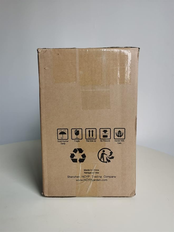 NCYP Small Open Terrarium Planter - 6.89" x 6.89" x 5.9" Pentagon Geometric Glass Container Pot for Succulents, Air Plants - Home Garden Tabletop Miniature Decor, Black (No Plants)