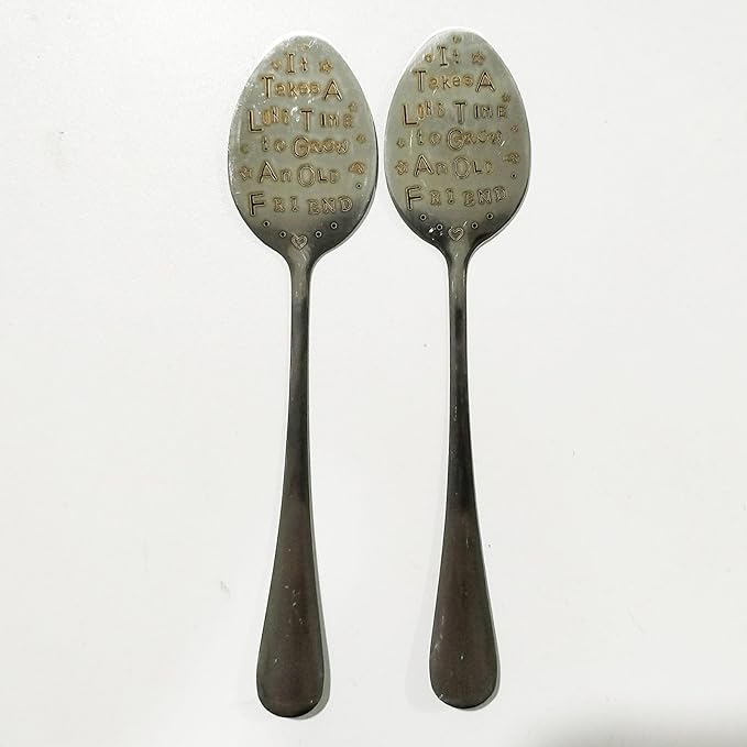 Garden Marker Friendship Gift, Garden Label Stake, Plant Marker Tag, Metal Garden Decoration Sign (2Pack)