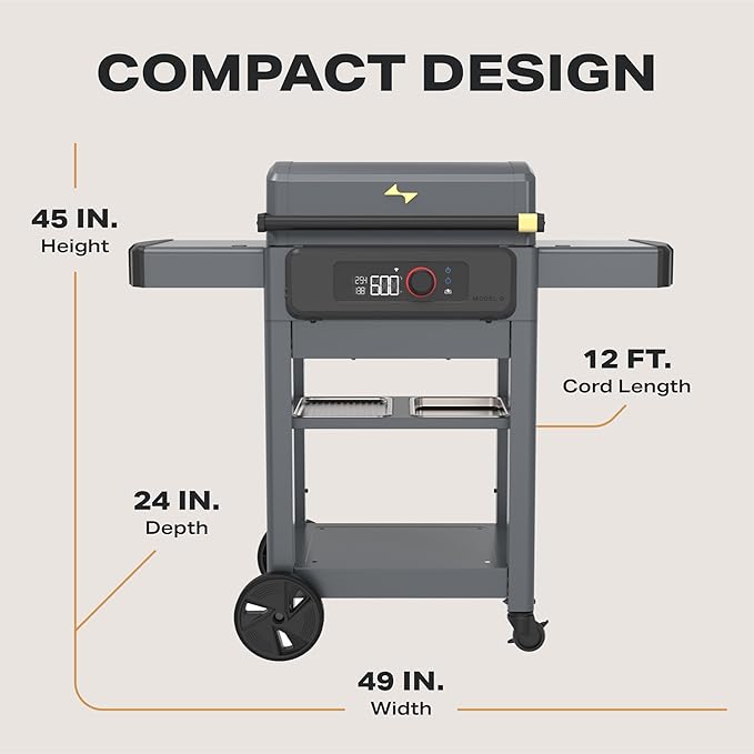 Current® Model G Griddle, Smart Electric Outdoor Flat Top BBQ Grill with 200°F to 600°F Range for Searing & Roasting, Digital Precision, Apartment-Friendly & Weather-Resistant